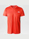 The North Face Herren Sport T-Shirt Kurzarm Rot