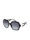 Invu Damen Sonnenbrille mit Schwarz Kunststoff Gestell und Gray Linse B2305A