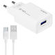 Moxom Charger with USB-A Port and Cable USB-C Whites (MX-HC96)