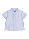Kinder Polka Dot Hemd Kurzarm Hellblau