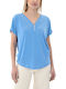 Only Women's Summer Blouse Short Sleeve with V Neckline Provence