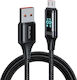 Mcdodo CA-1070 Geflochten / LED USB 2.0 auf Micro-USB-Kabel Schwarz 1.2m (CA-1070) 1Stück