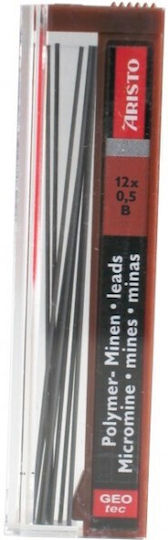 Aristo 12 Packages x 12 Mechanical Pencil Leads Thickness 0.5mm HB