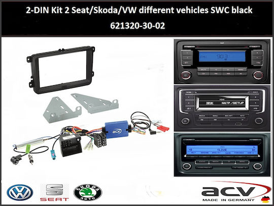 ACV DIN Fascia Panels 2 Din for Skoda Fabia Volkswagen Golf