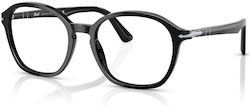 Persol Men's Acetate Prescription Eyeglass Frames Black PO3296V 95