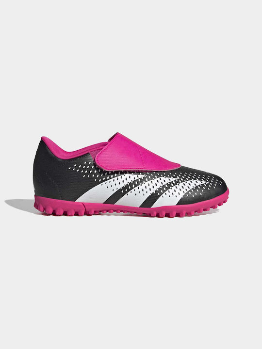 Adidas Παιδικά Ποδοσφαιρικά Παπούτσια Ψηλά Predator Accuracy.4 Hook-and-Loop με Τάπες Χωρίς Κορδόνια Core Black / Cloud White / Team Shock Pink 2