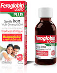 Vitabiotics Feroglobin Liquid Plus Sanftes Eisen, Vit D, Ginseng, CoQ10 Energie
