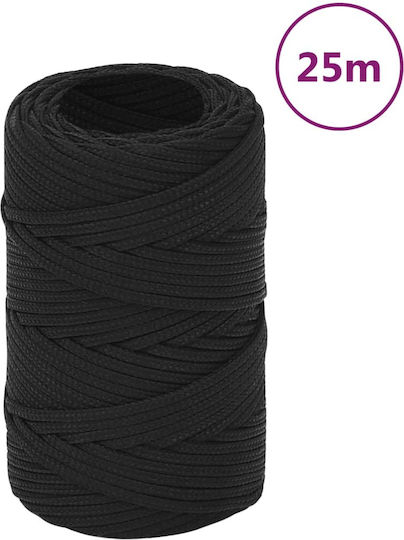 vidaXL Rope Knitted 2mm Black
