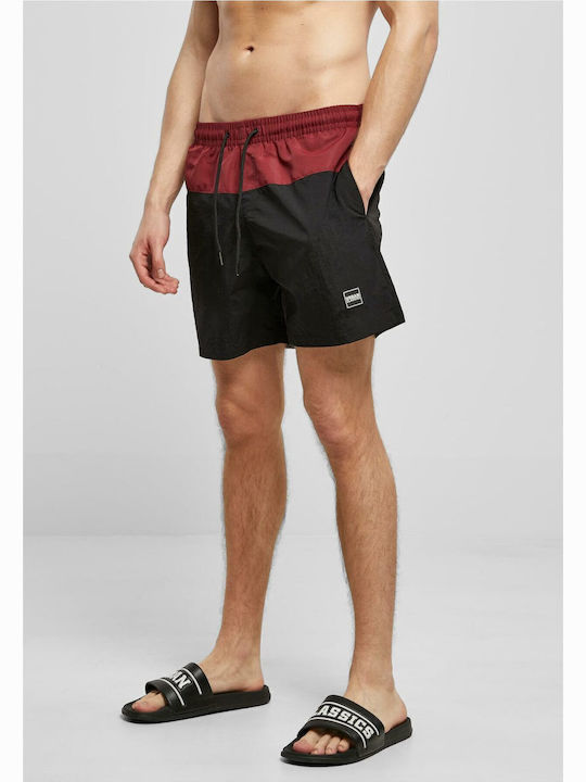 Urban Classics Ανδρικό Μαγιό Σορτς Cherry/black