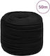 vidaXL Rope with Diameter 8mm and Length 50m Work Rope Black 8mm 50m made of Polyester
