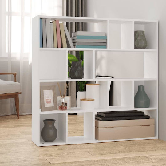 White Bookcase 105x24x102 cm