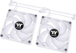 Thermaltake CT140 Sync PC 3-Pin / 4-Pin PWM ARGB Lighting Case Fan White 2-pack