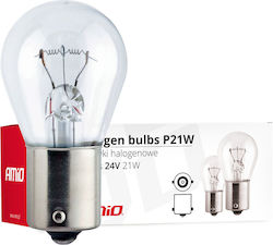 AMiO Lămpi Autoturismului P21W Halogen 24V 21W 10buc