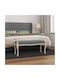 Stoff-Tabouret Mit Grau Gepolstert 110x45x60cm