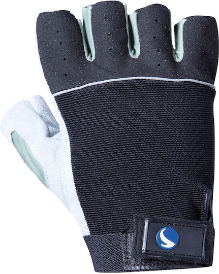 Stenso Gloves for Work Black Leather/Cotton 1pcs