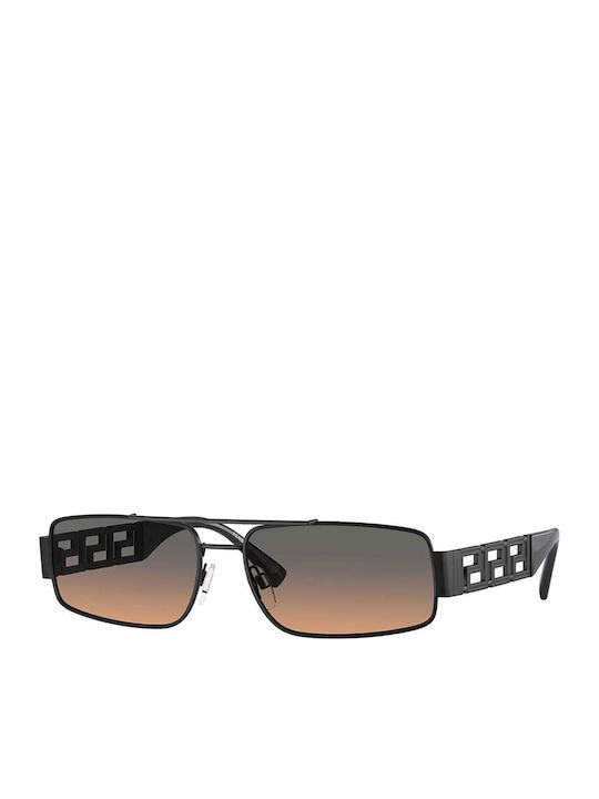 Versace Unisex Sonnenbrille mit Schwarz Metall ...