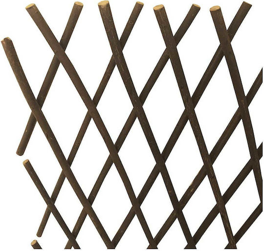 Trellis Pliabil De Grădină Din Lemn Cu Design În Grilă Rombul Maro 180x90cm