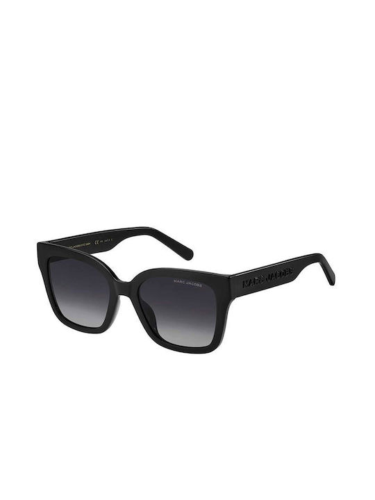 Marc Jacobs Women's Sunglasses with Black Plastic Frame and Black Lens MARC 658/S 08A/WJ