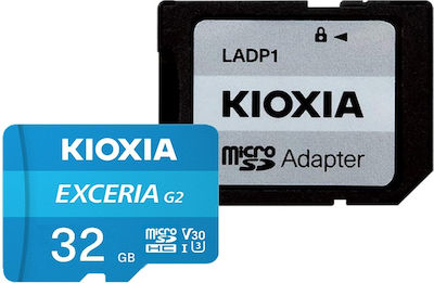 Kioxia Exceria microSDHC 32GB Klasse 10 U3 V30 A1 UHS-I mit Adapter