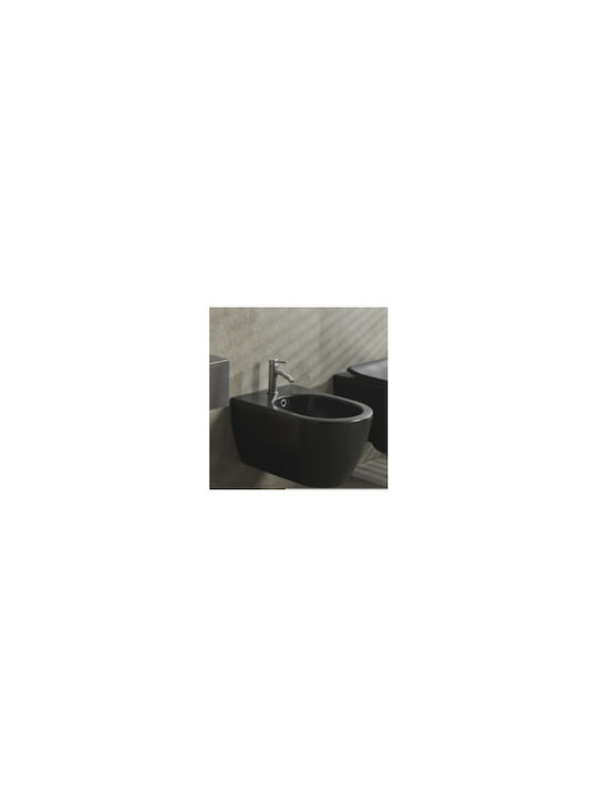 Scarabeo Moon Clean Flush Биде Окачен 36x50.5см Черен