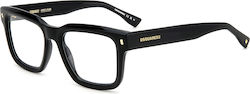 Dsquared2 Men's Acetate Prescription Eyeglass Frames Black D2 0090 807