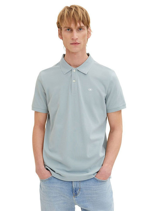 Tom Tailor Herren Kurzarmshirt Polo Hellblau