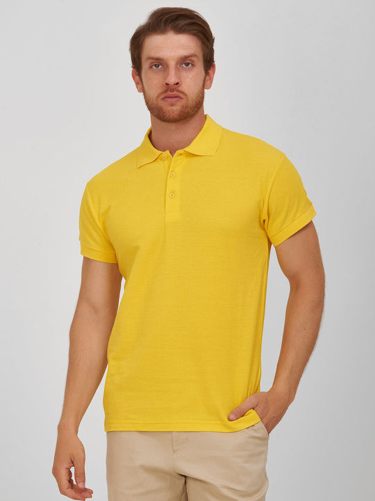 Donini Yellow Polo Piqué Blouse, Solid Color, ALL DAY, CASUAL, SPORT