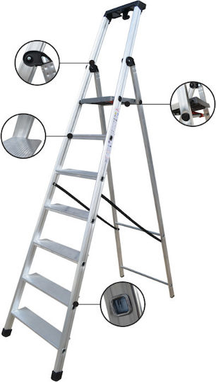 Profal Max110 Ladder Aluminum with 5+1 Steps 212cm