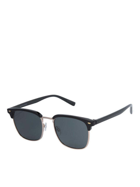 Jack & Jones Ανδρικά Γυαλιά Ηλίου με Χρυσό Σκελετό και Γκρι Φακό 12204473