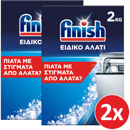 Finish Αλάτι Πλυντηρίου Πιάτων σε Σκόνη 2x2kg 350120