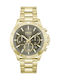 Boss Montre Men's Watch 45mm Chronograph Battery with Gold Metal Bracelet