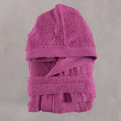 Rythmos Kids Hooded Bathrobe Twist Purple Rythmos Kids Hooded Bathrobe Twist Purple