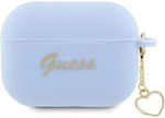 Guess Charm Heart Collection Silicone Case Blue for Apple AirPods Pro