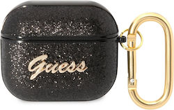 Guess Husă Glitter Flakes din Plastic cu Cârlig...