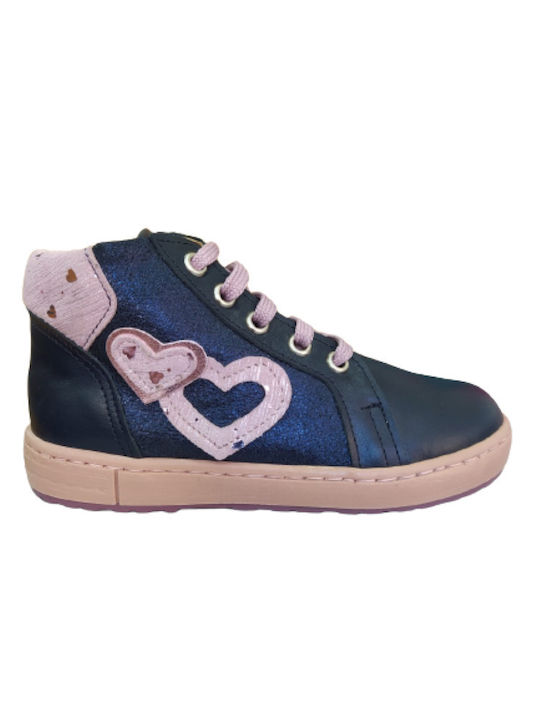 ABY 124 Anatomic Leather Kids sneakers Blue Pink