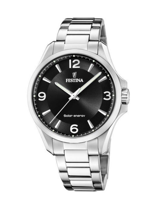 Festina Energy Ανδρικό Ρολόι 41.5mm Solar με Ασ...