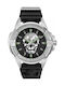 Philipp Plein The Skull Ανδρικό Ρολόι 50mm Μπαταρίας με Μαύρο Καουτσούκ Λουράκι