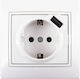 Lezard Mira Power Socket with 1 USB Port White ...