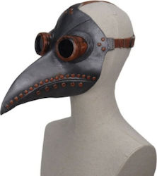Plastic Full Face Mask Plague Doctor Black
