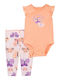 Carter's Set Body pentru Bebeluși Mâneca scurta cu Pantaloni Coral 2buc