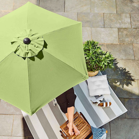 Runde Aluminium-Garten- und Terrassen-Sonnenschirm Siesta Olivgrün Φ1.8m