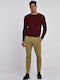 Formal cotton παντελόνι slim fit Hiltl Beige Dark ΒΑΜΒΑΚΙ ΜΟΝΟΧΡΩΜΟ ALL DAY,CASUAL,BUSINESS