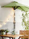 Umbrella Floor Round Aluminum Siesta Olive Green 1.84x0.94m