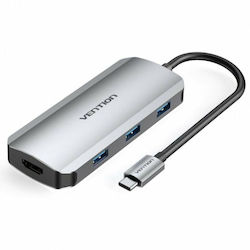 Vention TODHB Stație de andocare cu USB-C HDMI 4K PD Vention TODHB Stație de andocare cu USB-C HDMI 4K PD
