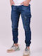 Men's Blue Cargo Jeans