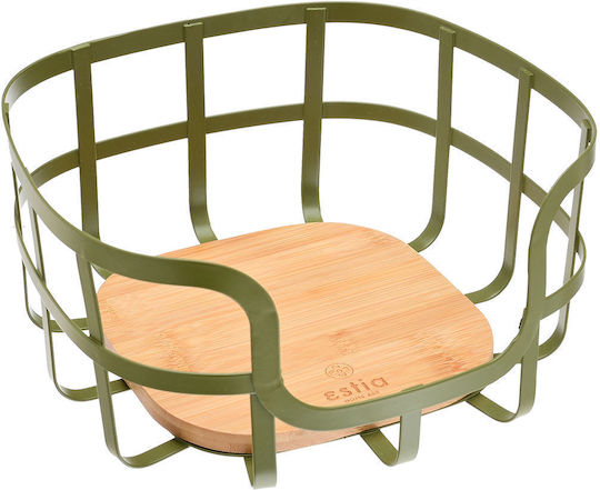 Estia Essentials Fruit Bowl made of Bamboo Olive 34.5x19x17cm