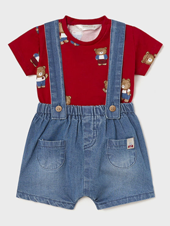 Mayoral Kids' Set with Shorts Summer 2pcs Red
