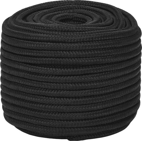 vidaXL Rope Knitted 12mm Black