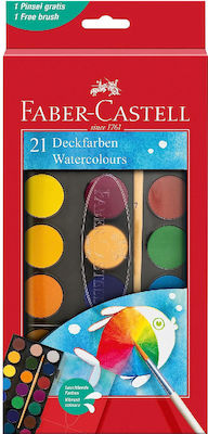 Faber-Castell Set of Watercolours Multicolored with Brush 21pcs 125027