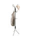 Sidi Home Plast Καλόγερος Μεταλλικός Μαύρος 42x46x175cm